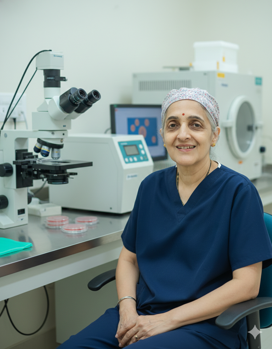 Dr. Meghashree Deshmukh in Shushrusha's ICSI & IVF laboratory, Nanded